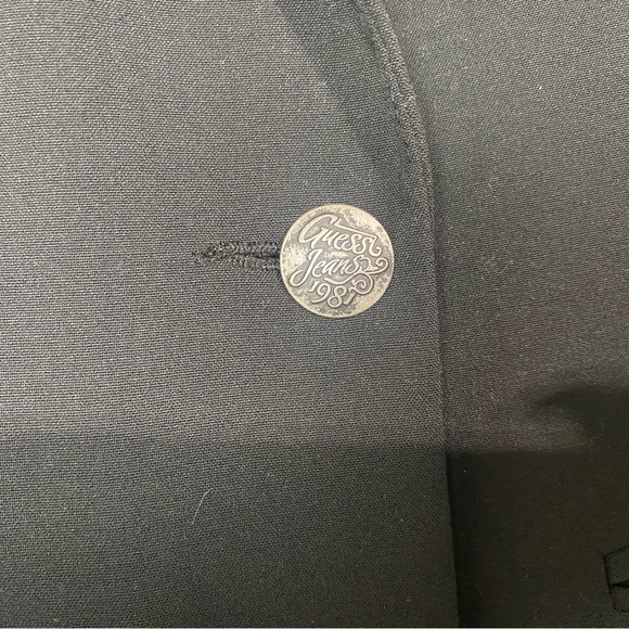 Vintage Guess Black Blazer XS Fitted Professional Office Workwear Business - Picture 6 of 8